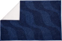 Kleine Wolke Badematte Onda | Blau