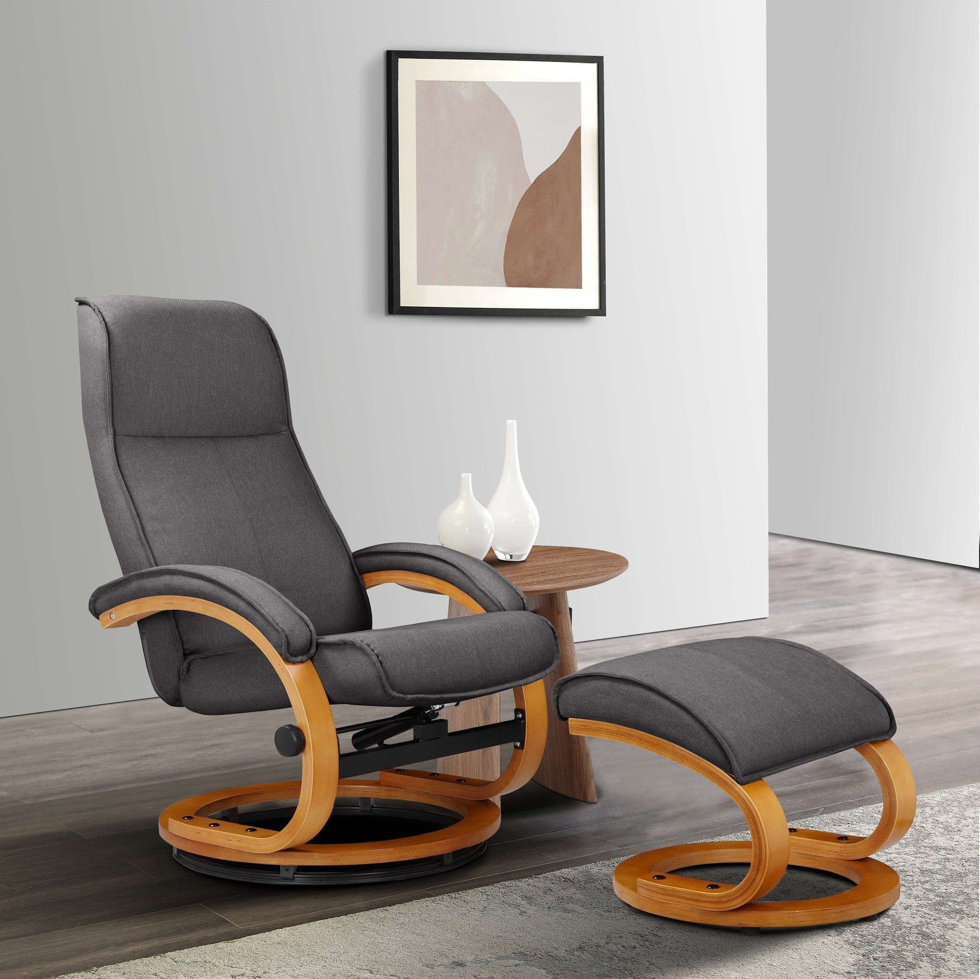 Home affaire Relaxsessel mit Hocker PARIS | Grau