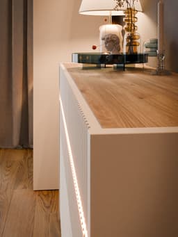 FORTE Oak Squere Kommode | Beige