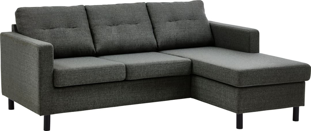 ATLANTIC home collection Ecksofa Tea L-Form | Grau