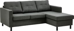 ATLANTIC home collection Ecksofa Tea L-Form | Grau
