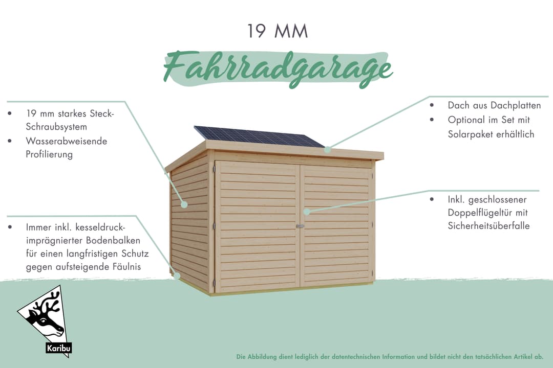 Karibu Fahrradbox Fahrradgarage 4 | Grau