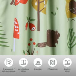 OTTO home Verdunkelungsvorhang Waldtiere | Grün