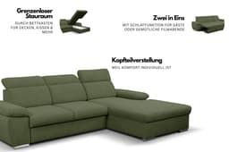 WERK2 Ecksofa Palma | Grau