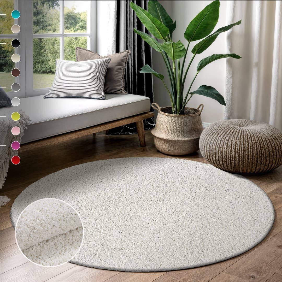 Sanat Hochflor-Teppich LOCA | Weiß