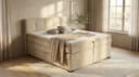 ED EXCITING DESIGN Boxspringbett Fanes | Beige