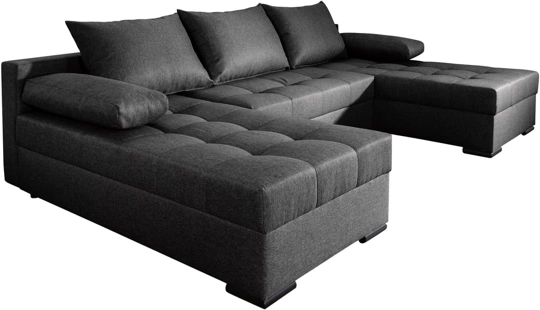 COLLECTION AB Wohnlandschaft Josy U-Form | Schwarz