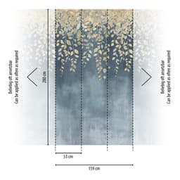 CosmoLiving by Cosmopolitan Vliestapete Gilded Bloom | Blau