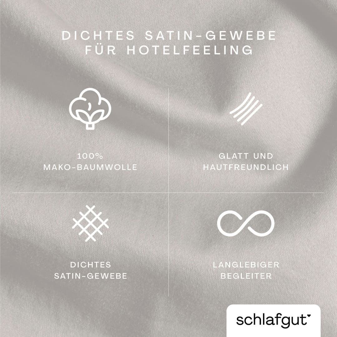 Schlafgut Kissenbezug Premium Kissenbezug Woven Satin | Beige
