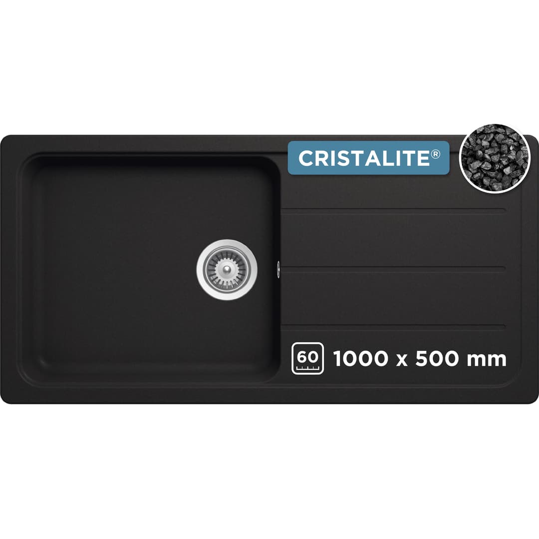 Schock Granitspüle COMO D-100L | Schwarz