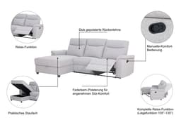 Home affaire Ecksofa BRIONNE | Grau