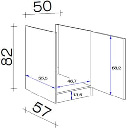 Flex-Well Spülenschrank Nano | Holztöne