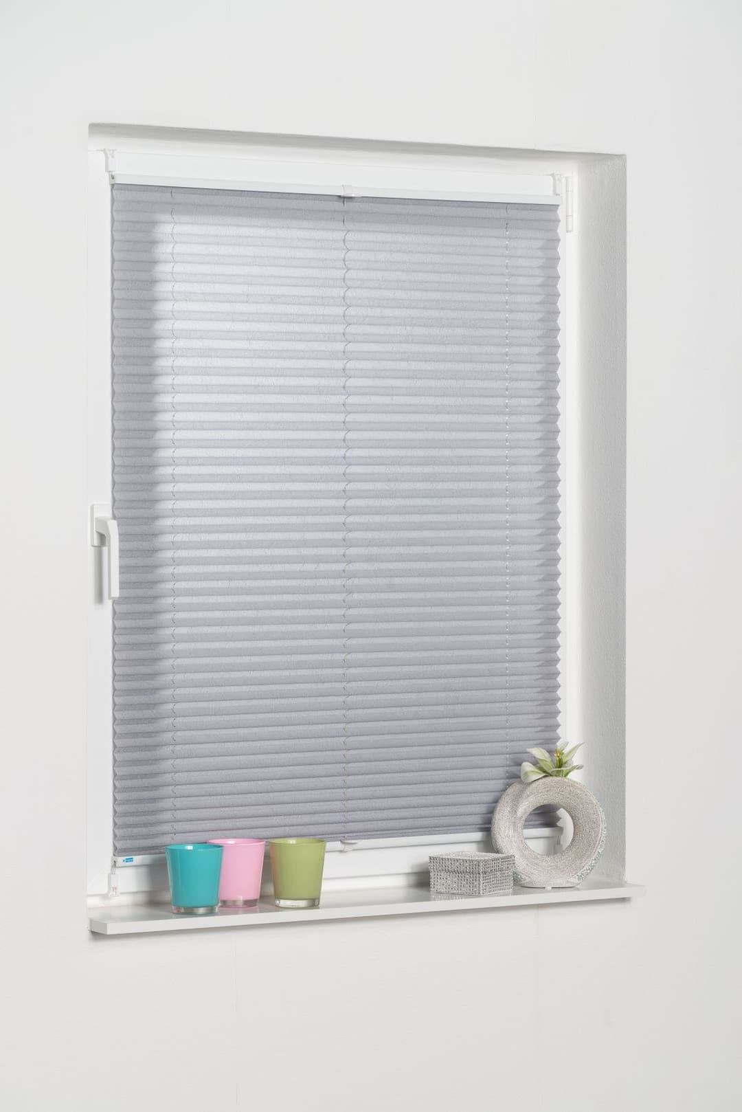 K-HOME Plissee Klemmfix Pisa | Grau