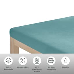 OTTO home Spannbettlaken Physalis Topper COMFORT | Türkis