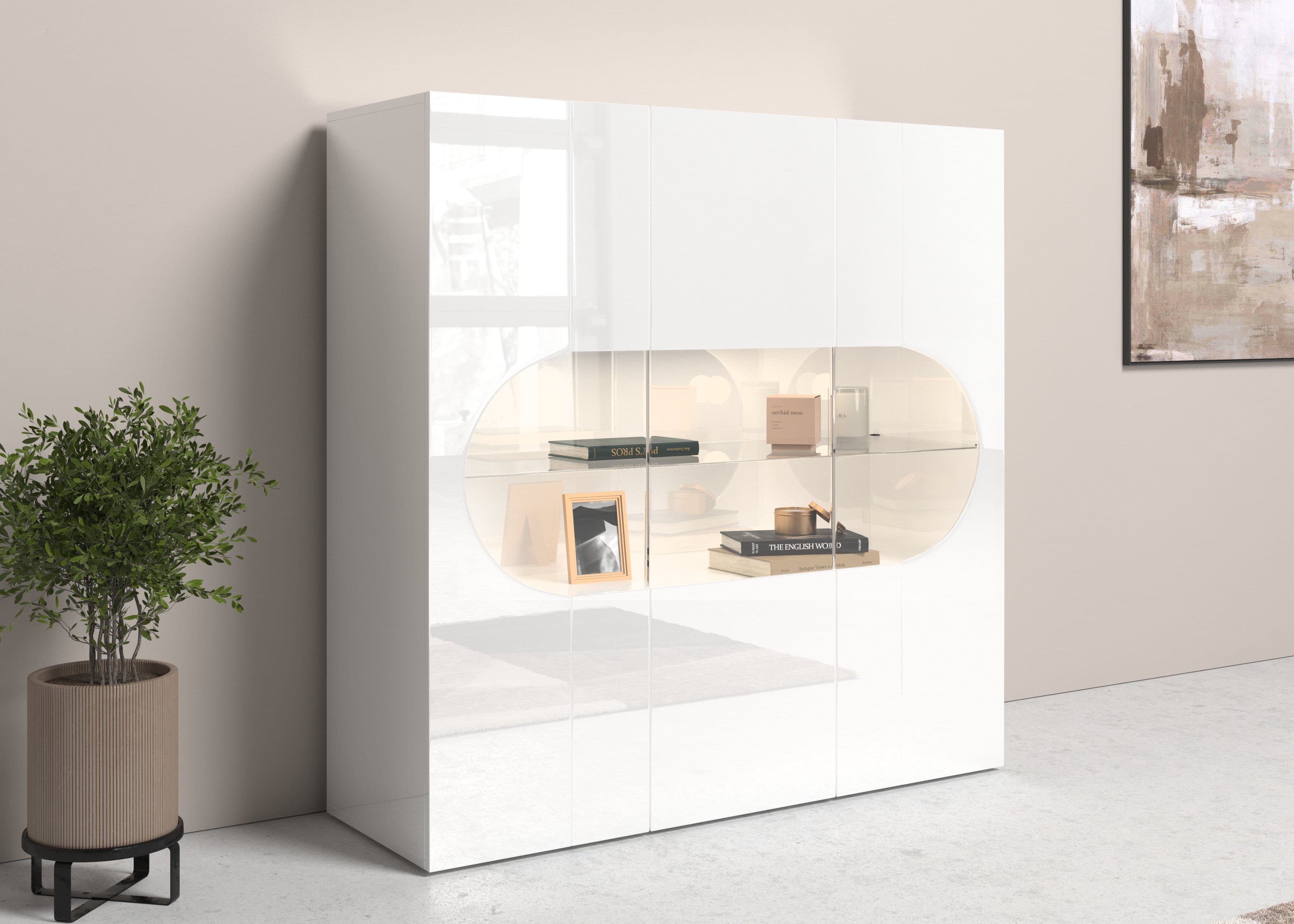 Home affaire Highboard Real | Weiß