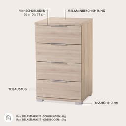 Schlafkontor Smilla Nachtkommode | Holztöne
