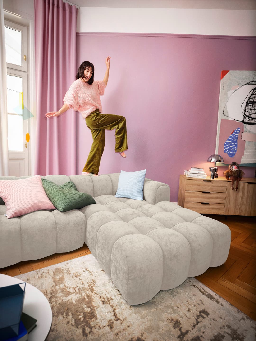 OTTO home Ecksofa KALLIE L-Form, 248 cm | Beige