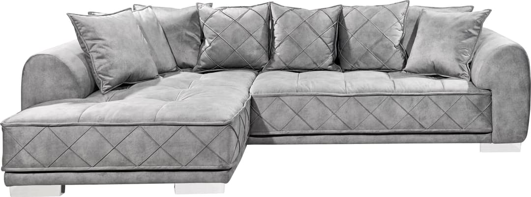 ED EXCITING DESIGN Ecksofa Sentina L-Form | Grau