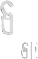 Liedeco Faltenclip | Transparent