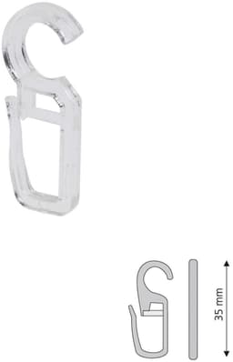 Liedeco Faltenclip | Transparent