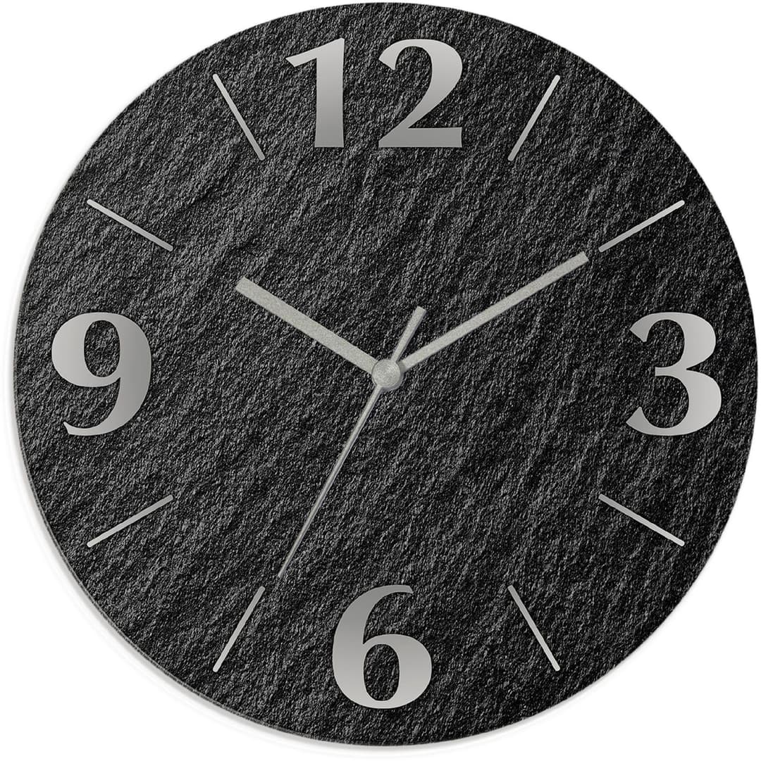 Artland Wanduhr Schiefer | Schwarz