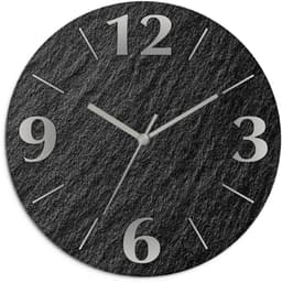 Artland Wanduhr Schiefer | Schwarz