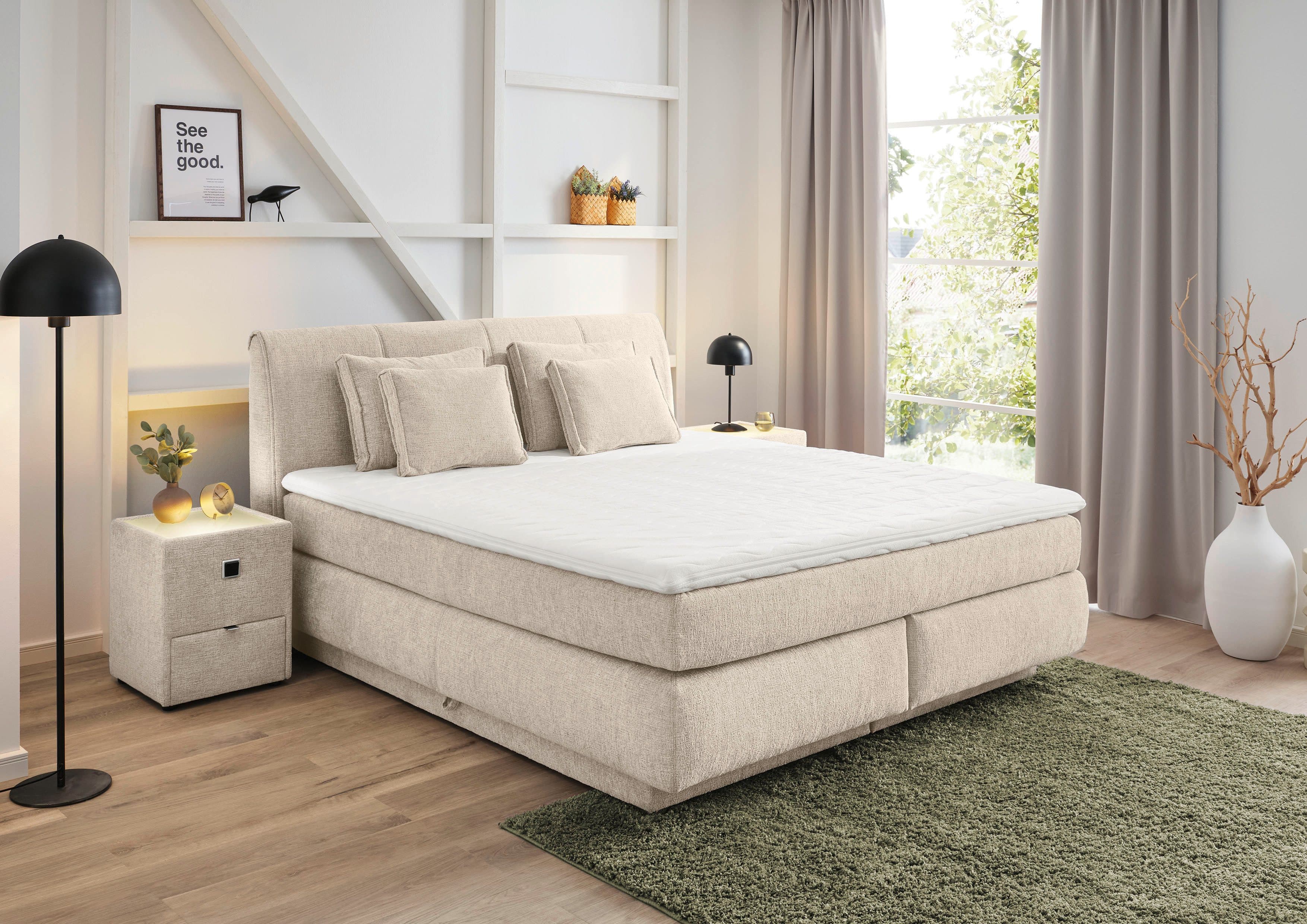 Jockenhöfer Gruppe Boxspringbett Carla | Beige