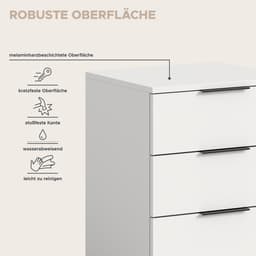 Home affaire Skarde Nachtkommode | Weiß