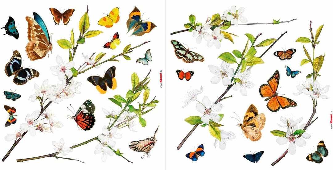 Komar Fensterbild Cheerful Schmetterlinge | Mehrfarbig