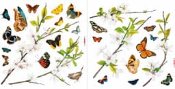 Komar Fensterbild Cheerful Schmetterlinge | Mehrfarbig
