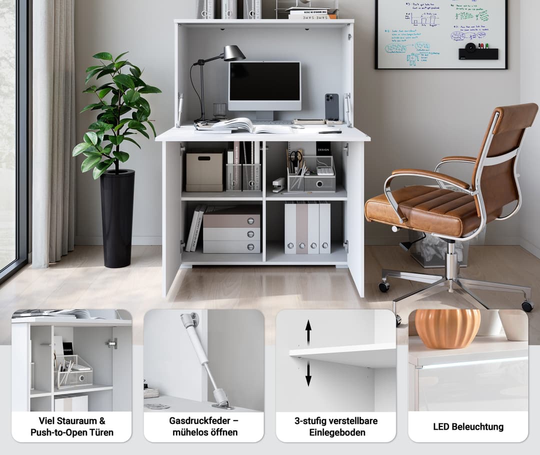 Home affaire PC-Schrank Vera | Beige