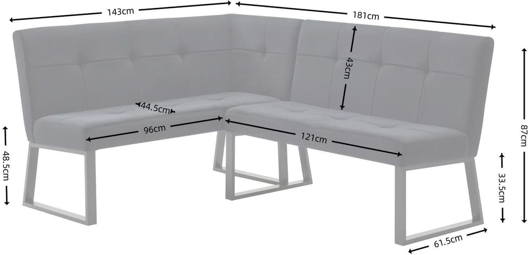 OTTO home Eckbank Geranie | Schwarz