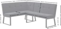 OTTO home Eckbank Geranie | Schwarz