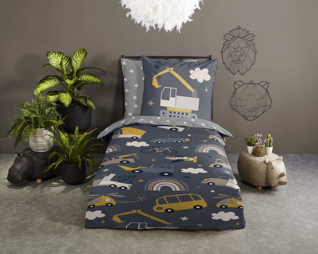 good morning Kinderbettwäsche Rush | Grau