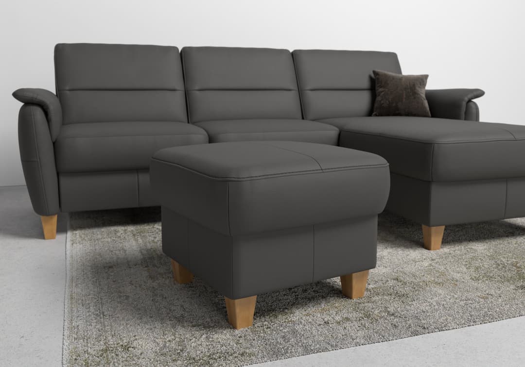 Home affaire Polsterhocker Palmera | Braun