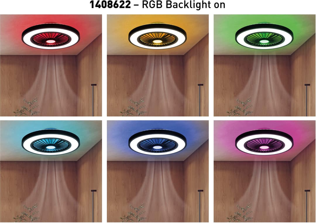 OTTO home LED Deckenleuchte Jorrick Deckenventilator | Schwarz