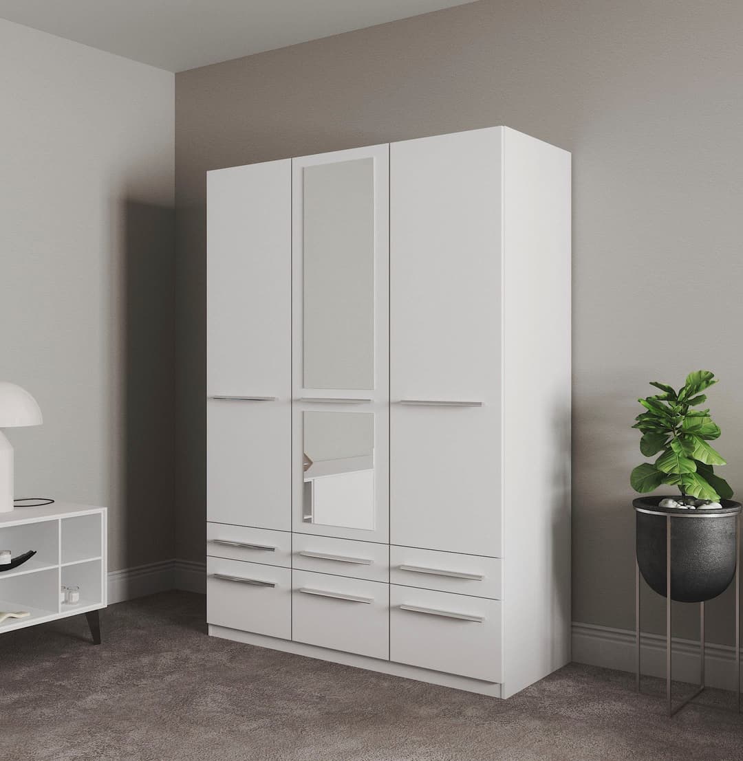 priess Kleiderschrank Barcelona | Weiß