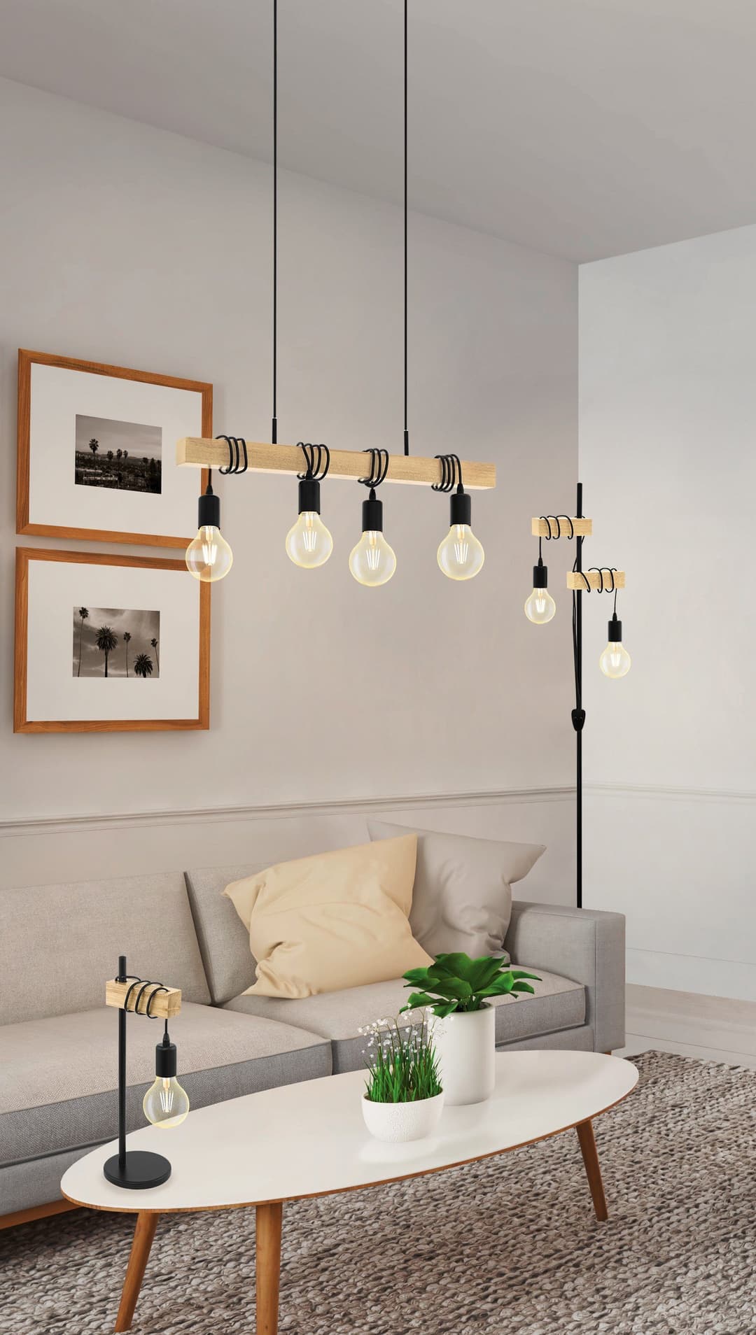EGLO Stehlampe TOWNSHEND | Schwarz