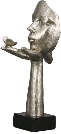 GILDE Dekofigur Skulptur Desire | Silber