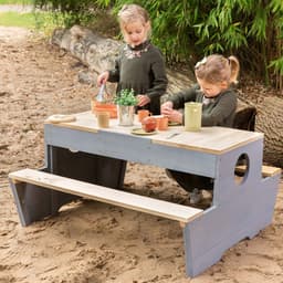 MUDDY BUDDY® Garten-Kindersitzgruppe Creator | Holztöne