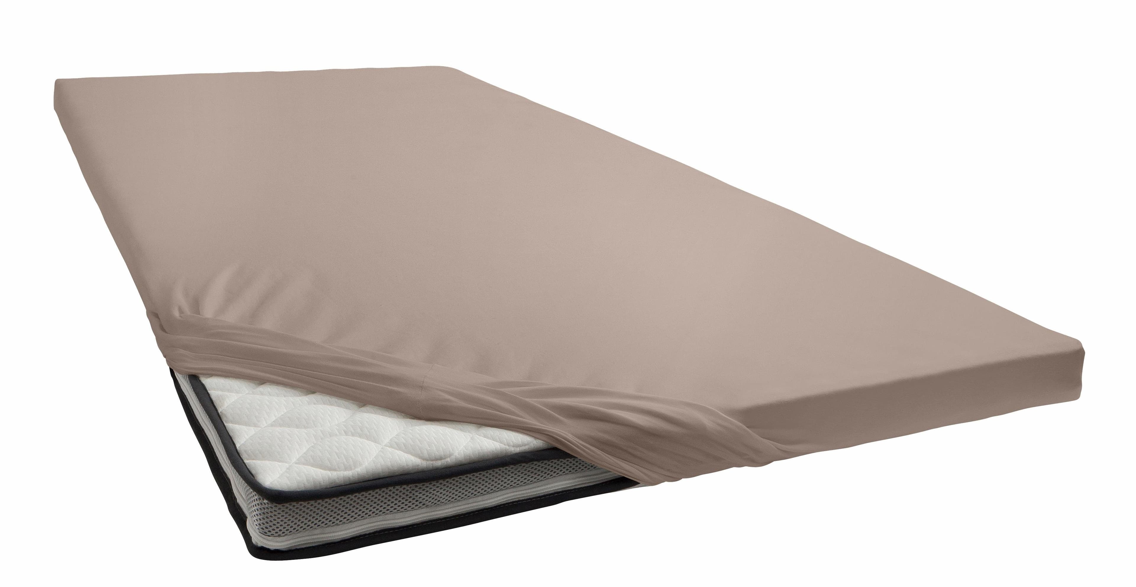 Primera Spannbettlaken Elasthan-Feinjersey Topper | Beige
