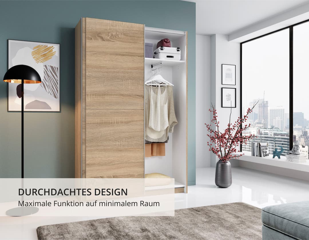 Schlafkontor Schwebetürenschrank Heimo | Holztöne