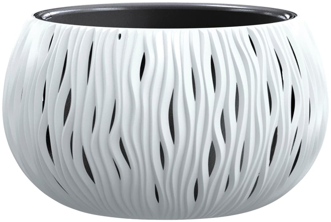 Prosperplast Pflanzkübel Sandy Bowl | Weiß