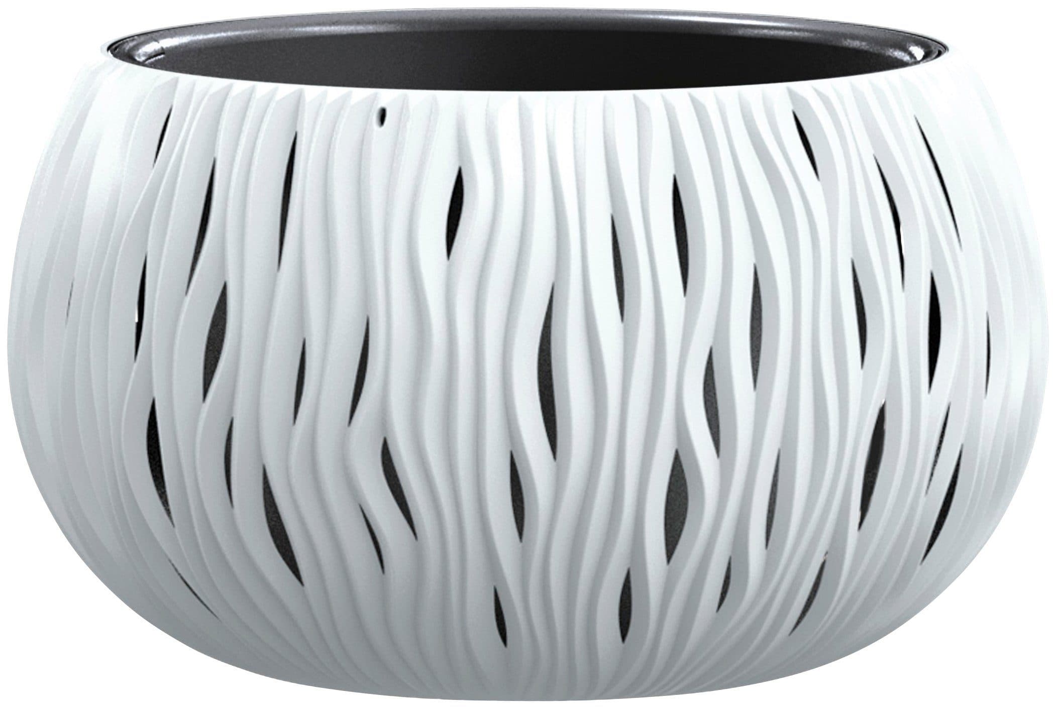 Prosperplast Pflanzkübel Sandy Bowl | Weiß