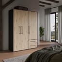 FORTE Mokkaris Kleiderschrank | Holztöne 3