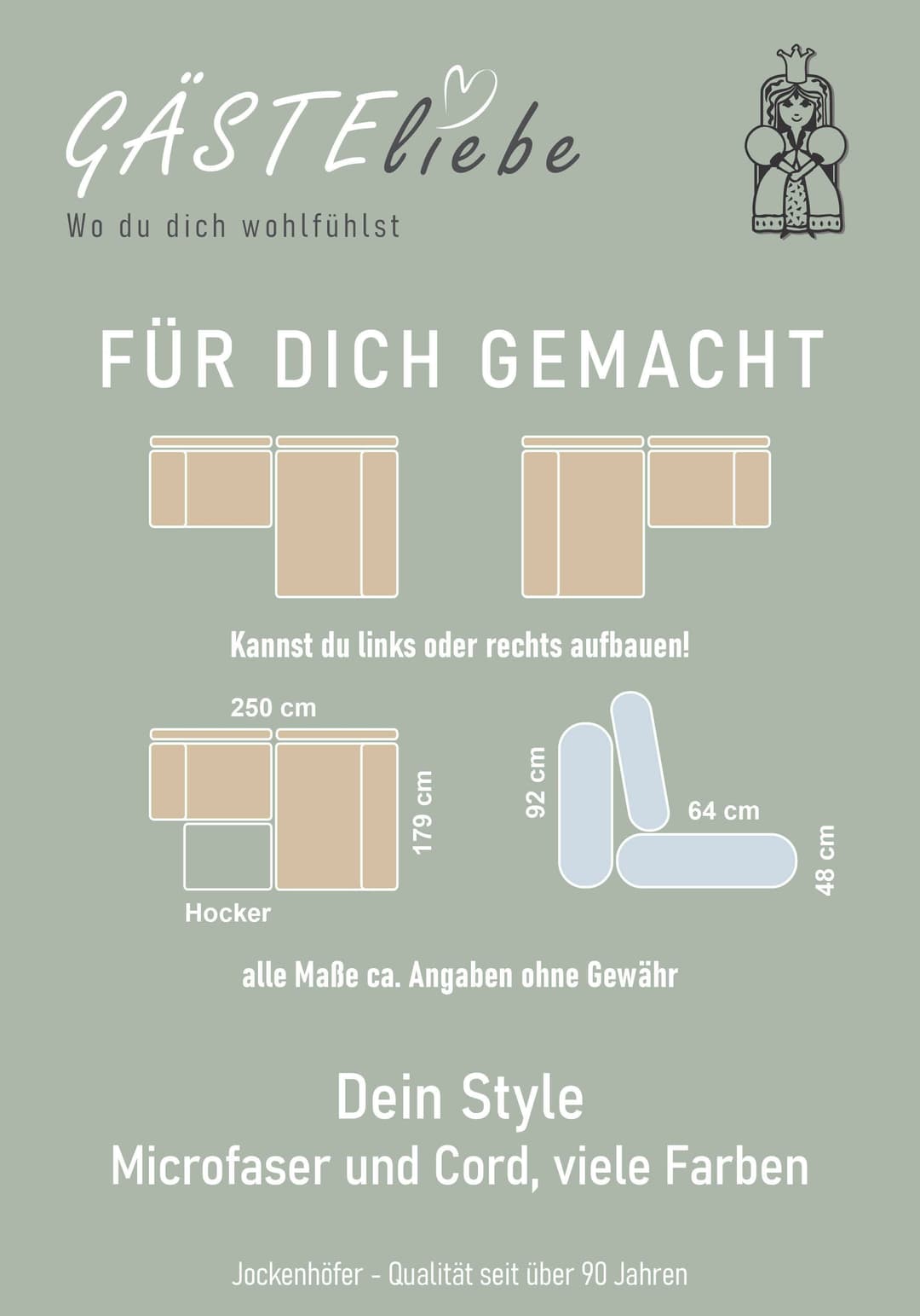 Jockenhöfer Gruppe Ecksofa Genua | Grau