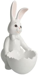 Goebel Osterhase Figur Hase mit Schale Snow White - Sweet Boy | Weiß 4