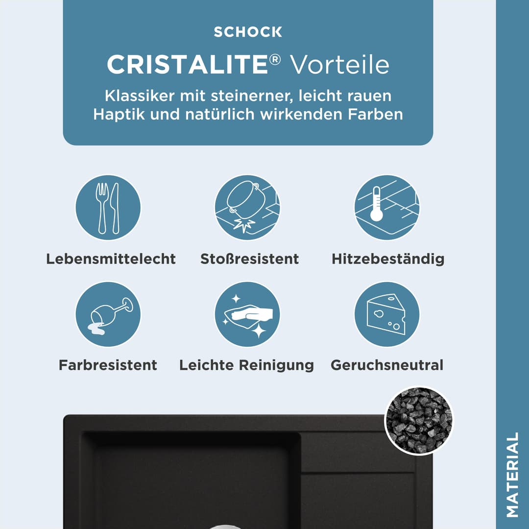 Schock Granitspüle Lucca Plus | Schwarz