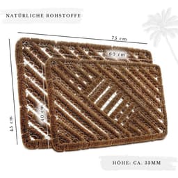 HANSE Home Fußmatte Grid Brushes Mat | Braun