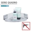 Wenko Eckregal Vacuum-Loc Quadro, 1 Etage | Silber 2